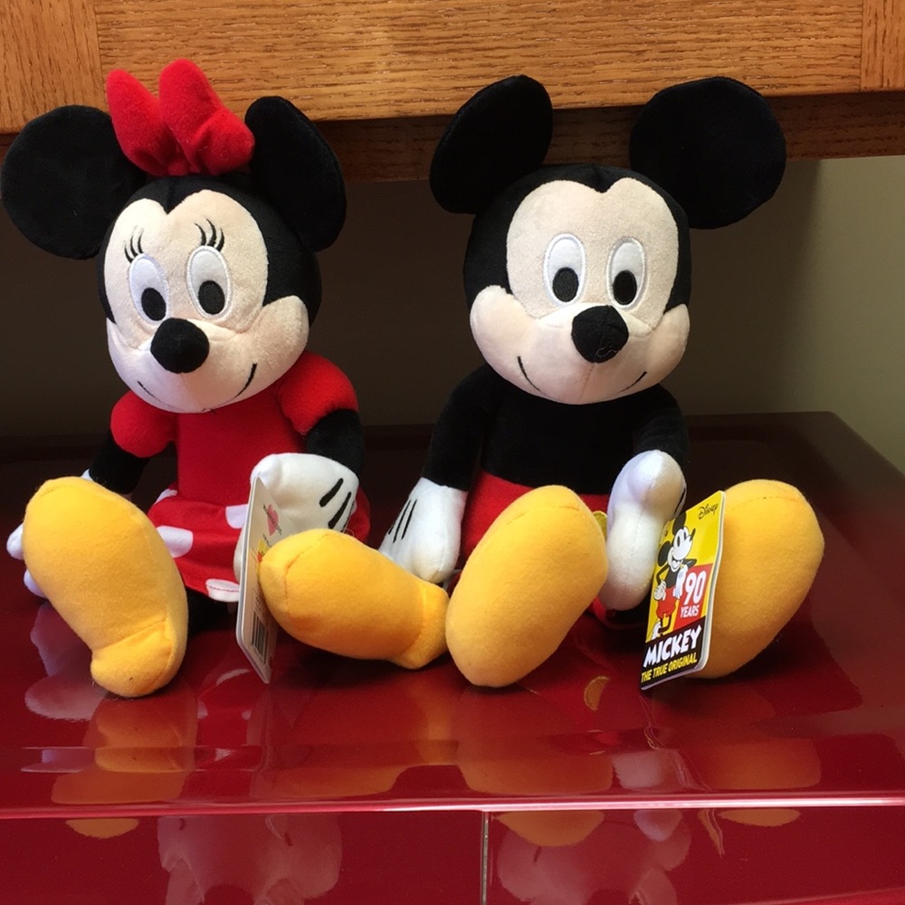 NWT 90 Years Mickey & Minnie Stuffed Animals - Picture 3 of 7